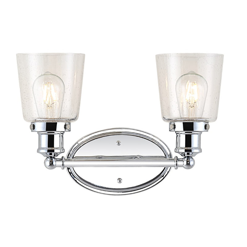 Beverly Iron/Seeded Glass Classic Cottage LED Vanity Light - JONATHAN Y