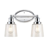 Beverly Iron/Seeded Glass Classic Cottage LED Vanity Light - JONATHAN Y