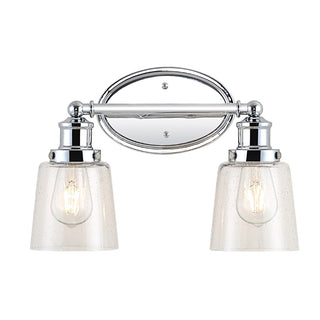 Beverly Iron/Seeded Glass Classic Cottage LED Vanity Light - JONATHAN Y