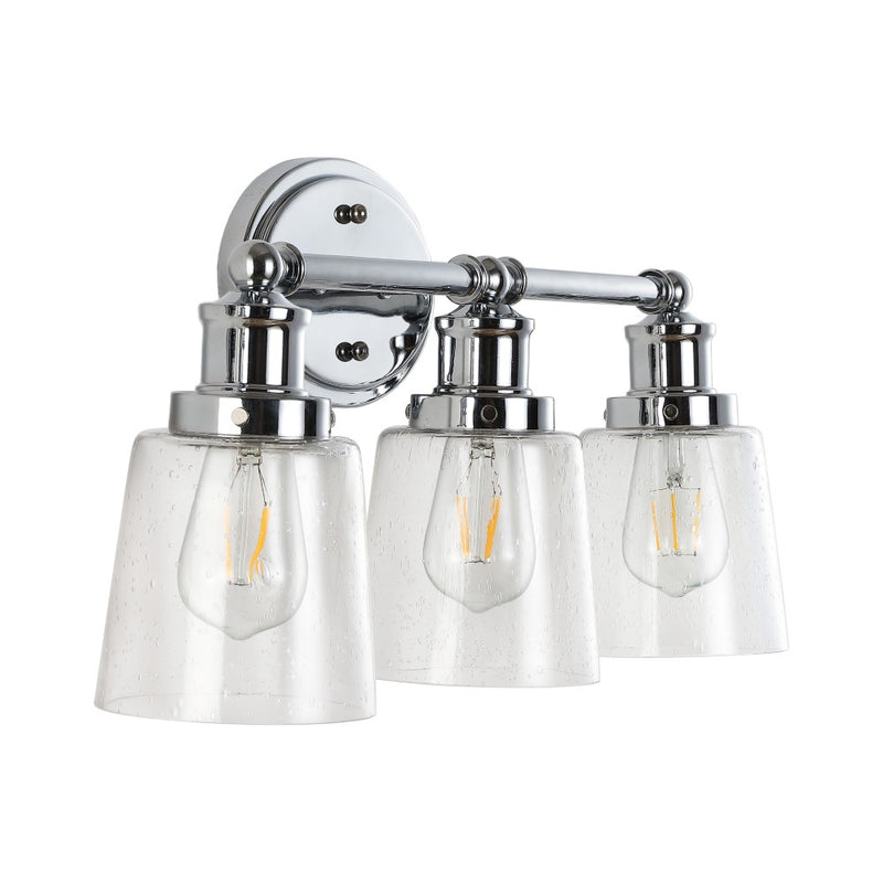 Beverly Iron/Seeded Glass Classic Cottage LED Vanity Light - JONATHAN Y
