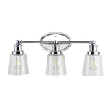 Beverly Iron/Seeded Glass Classic Cottage LED Vanity Light - JONATHAN Y