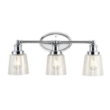 Beverly Iron/Seeded Glass Classic Cottage LED Vanity Light - JONATHAN Y