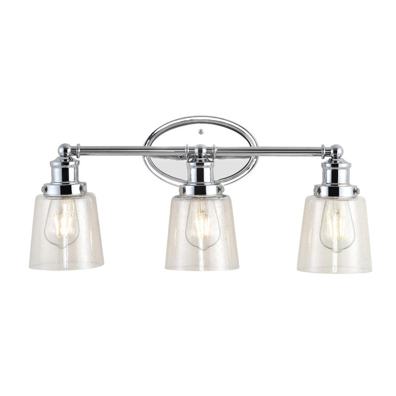Beverly Iron/Seeded Glass Classic Cottage LED Vanity Light - JONATHAN Y