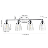 Beverly Iron/Seeded Glass Classic Cottage LED Vanity Light