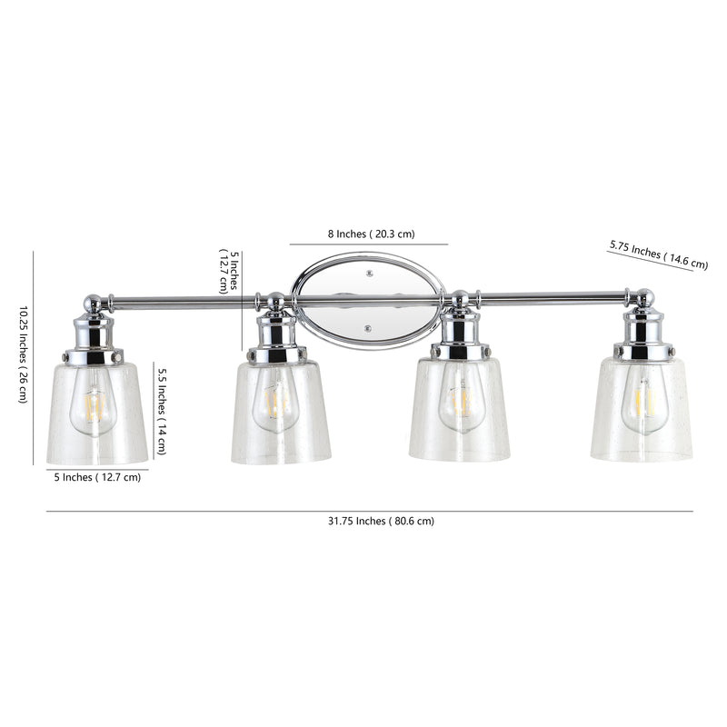 Beverly Iron/Seeded Glass Classic Cottage LED Vanity Light