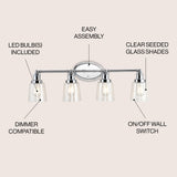 Beverly Iron/Seeded Glass Classic Cottage LED Vanity Light