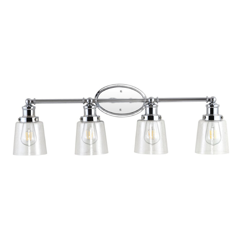 Beverly Iron/Seeded Glass Classic Cottage LED Vanity Light - JONATHAN Y