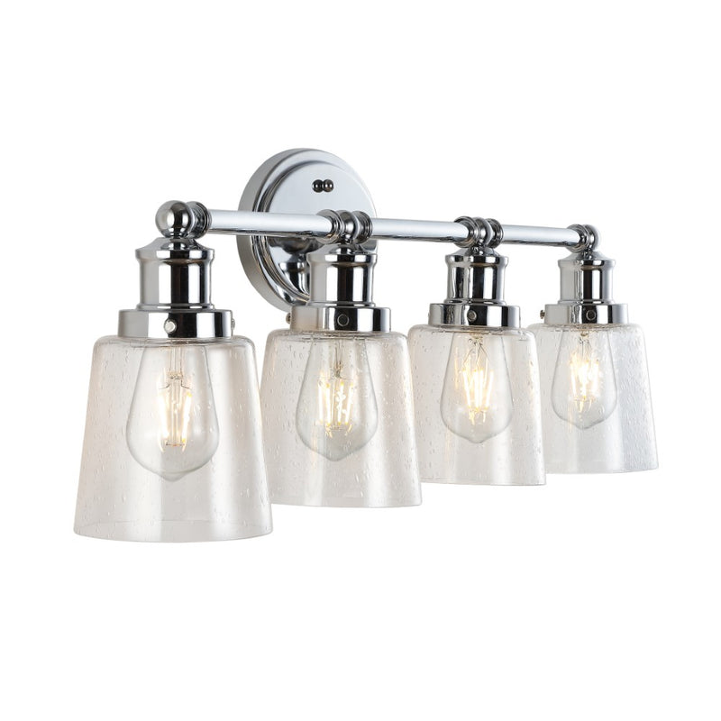 Beverly Iron/Seeded Glass Classic Cottage LED Vanity Light - JONATHAN Y