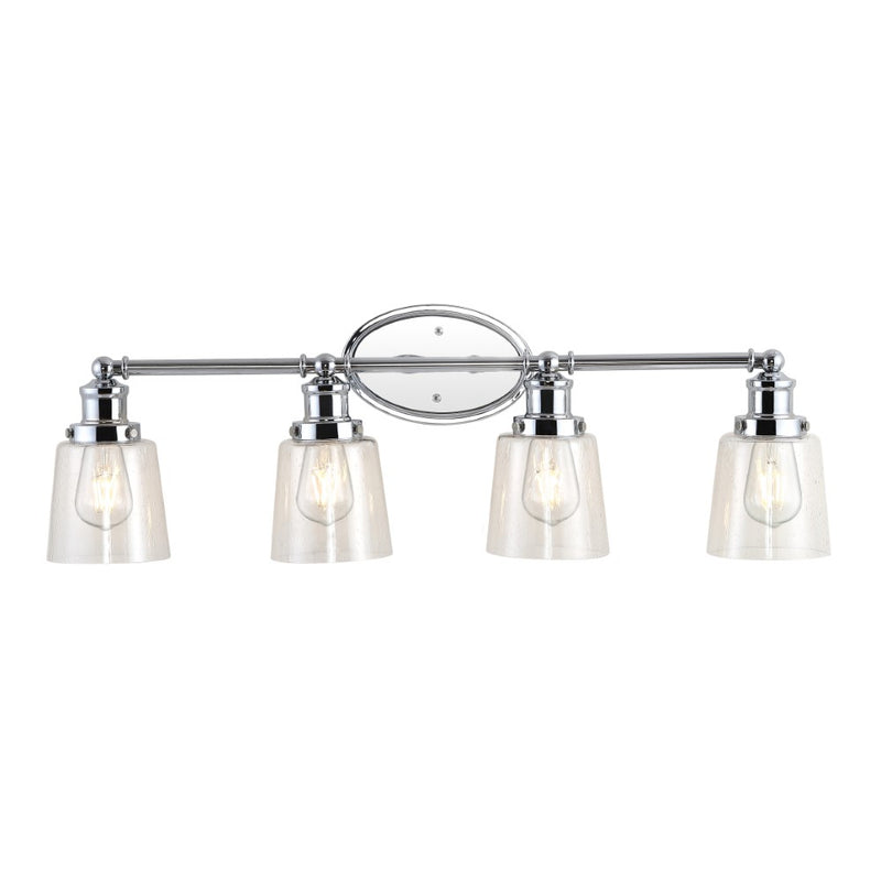 Beverly Iron/Seeded Glass Classic Cottage LED Vanity Light - JONATHAN Y