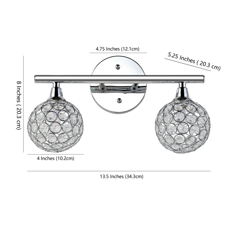 Maeve Iron/Glass Contemporary Glam LED Vanity Light - JONATHAN Y