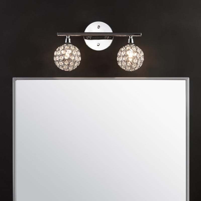 Maeve Iron/Glass Contemporary Glam LED Vanity Light - JONATHAN Y