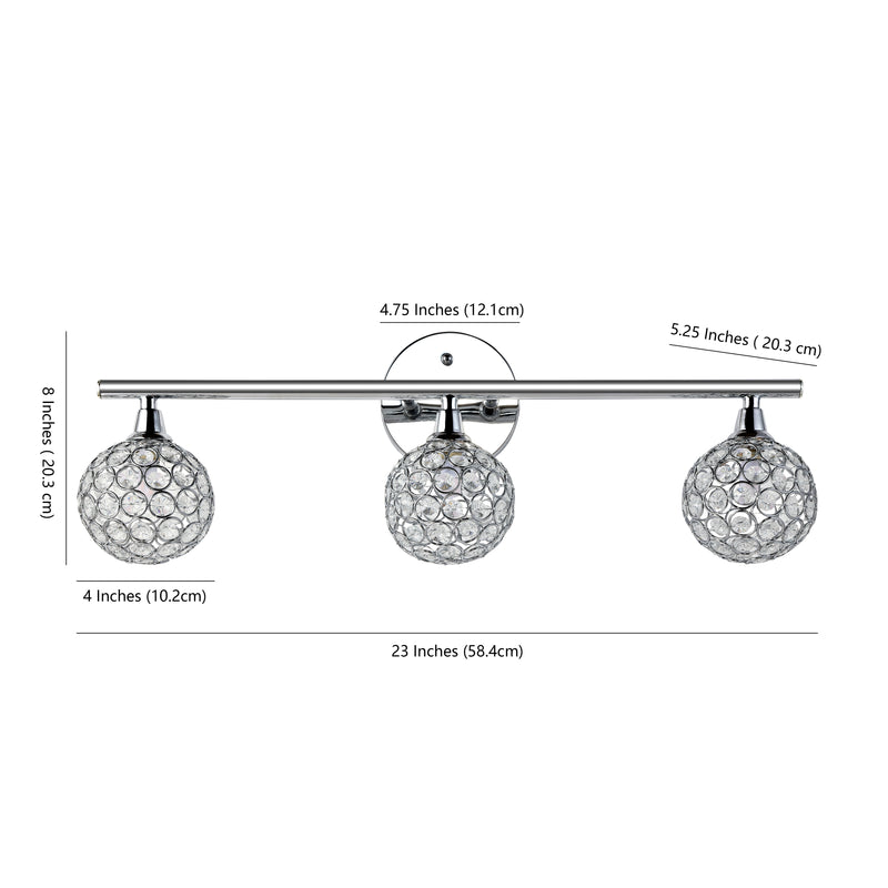 Maeve Iron/Glass Contemporary Glam LED Vanity Light - JONATHAN Y