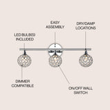 Maeve Iron/Glass Contemporary Glam LED Vanity Light