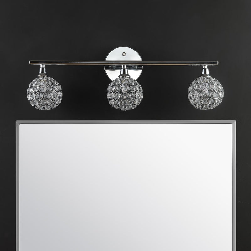 Maeve Iron/Glass Contemporary Glam LED Vanity Light - JONATHAN Y