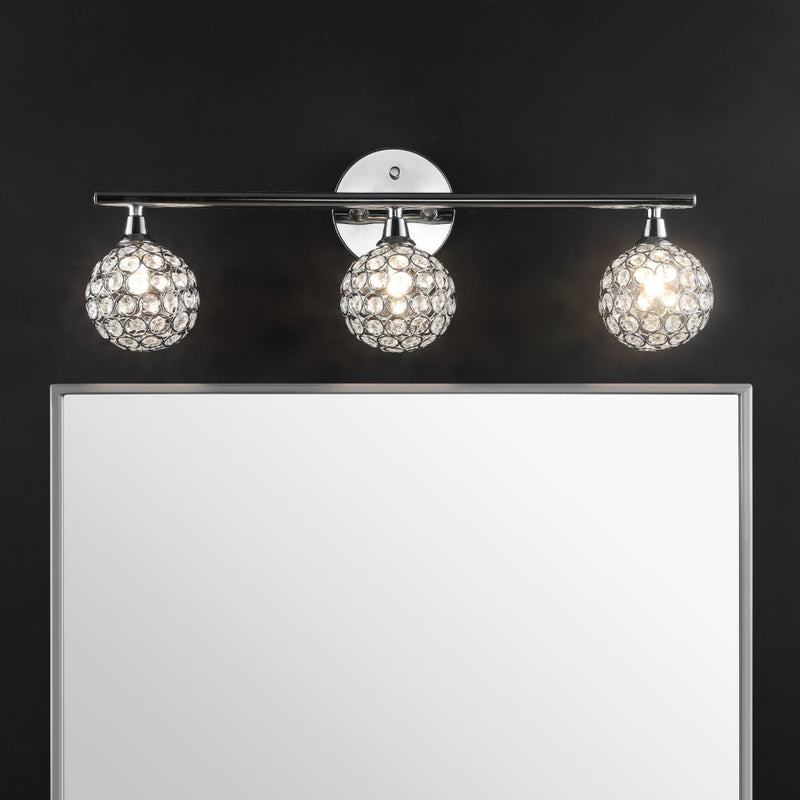 Maeve Iron/Glass Contemporary Glam LED Vanity Light - JONATHAN Y