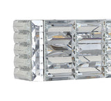 Evelyn Crystal Rectangle Iron/Crystal Glam Modern LED Vanity Light - JONATHAN Y