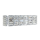 Evelyn Crystal Rectangle Iron/Crystal Glam Modern LED Vanity Light - JONATHAN Y