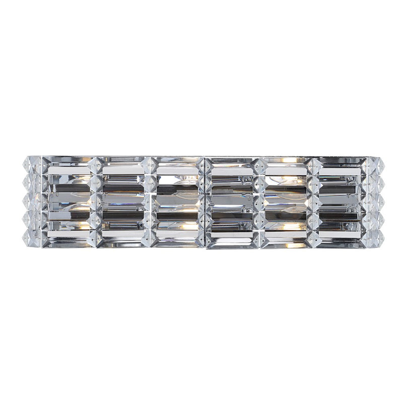 Evelyn Crystal Rectangle Iron/Crystal Glam Modern LED Vanity Light - JONATHAN Y