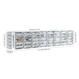 Evelyn Crystal Rectangle Iron/Crystal Glam Modern LED Vanity Light - JONATHAN Y