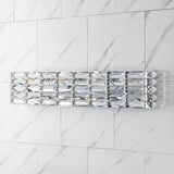 Evelyn Crystal Rectangle Iron/Crystal Glam Modern LED Vanity Light - JONATHAN Y