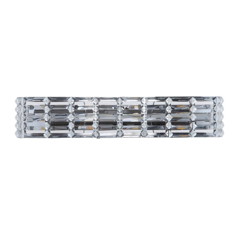 Evelyn Crystal Rectangle Iron/Crystal Glam Modern LED Vanity Light - JONATHAN Y