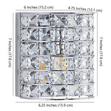 Clara Deco Metal/Crystal Classic Glam LED Vanity Light - JONATHAN Y