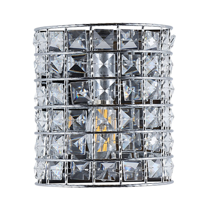 Clara Deco Metal/Crystal Classic Glam LED Vanity Light - JONATHAN Y