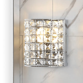 Clara Deco Metal/Crystal Classic Glam LED Vanity Light - JONATHAN Y