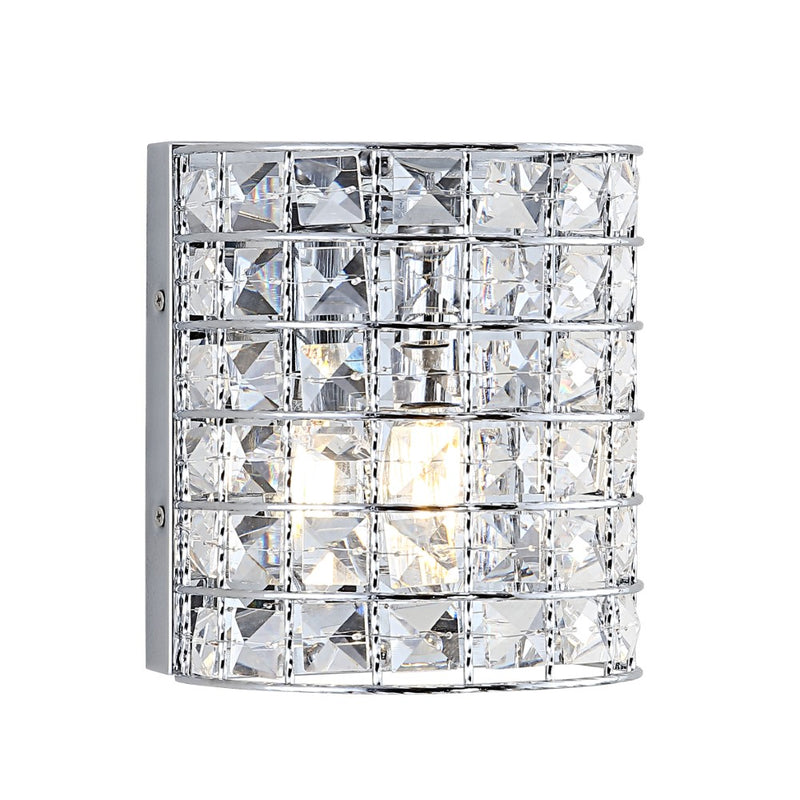 Clara Deco Metal/Crystal Classic Glam LED Vanity Light - JONATHAN Y