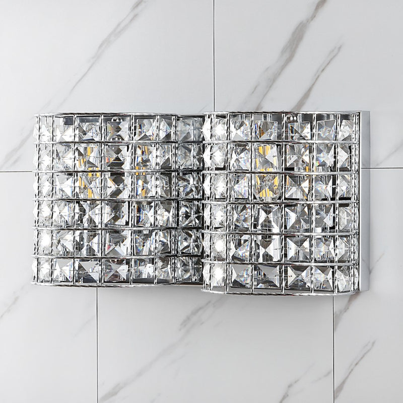 Clara Deco Metal/Crystal Classic Glam LED Vanity Light - JONATHAN Y