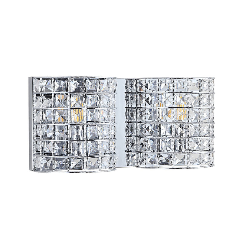Clara Deco Metal/Crystal Classic Glam LED Vanity Light - JONATHAN Y