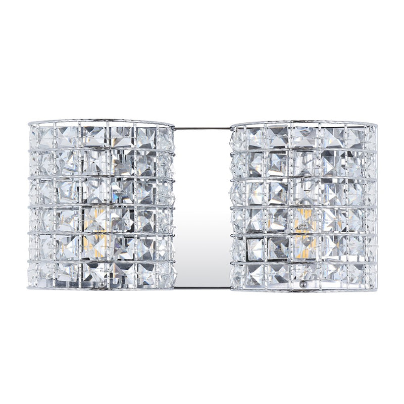 Clara Deco Metal/Crystal Classic Glam LED Vanity Light - JONATHAN Y