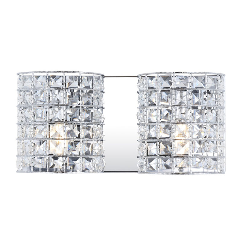 Clara Deco Metal/Crystal Classic Glam LED Vanity Light - JONATHAN Y