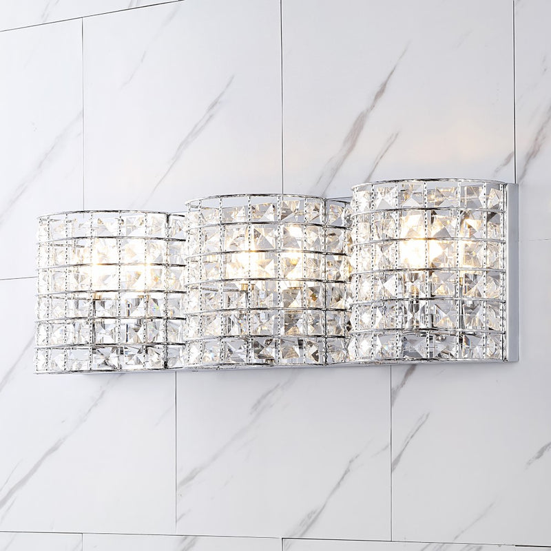 Clara Deco Metal/Crystal Classic Glam LED Vanity Light - JONATHAN Y