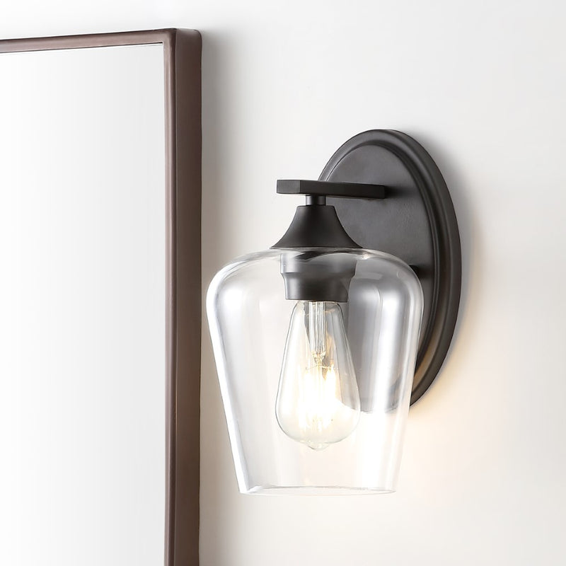 Jayne Iron/Glass Cottage Rustic LED Vanity Light