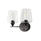 Jayne Iron/Glass Cottage Rustic LED Vanity Light