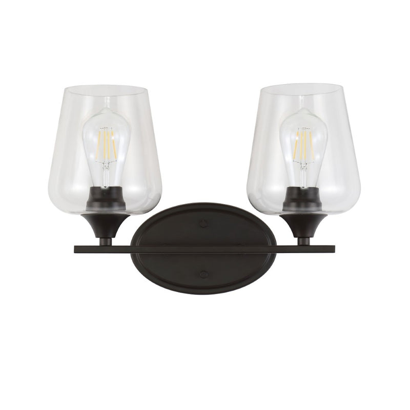 Jayne Iron/Glass Cottage Rustic LED Vanity Light