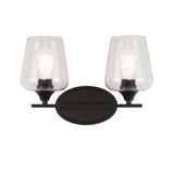 Jayne Iron/Glass Cottage Rustic LED Vanity Light