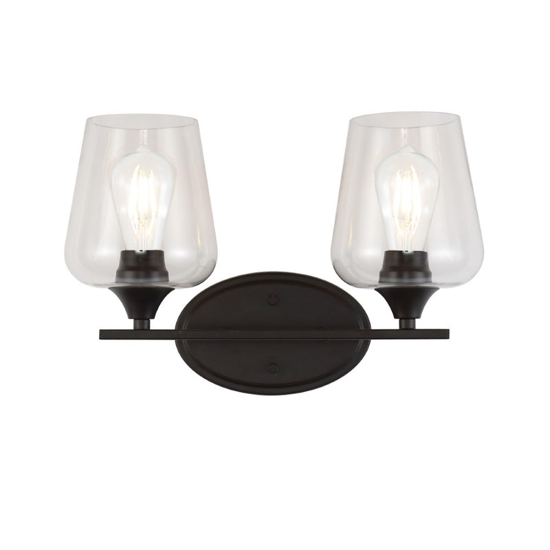 Jayne Iron/Glass Cottage Rustic LED Vanity Light