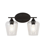 Jayne Iron/Glass Cottage Rustic LED Vanity Light