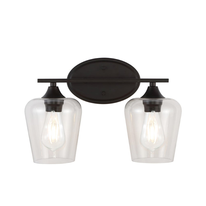 Jayne Iron/Glass Cottage Rustic LED Vanity Light