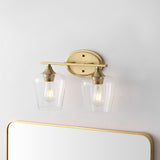 Jayne Iron/Glass Cottage Rustic LED Vanity Light