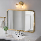 Jayne Iron/Glass Cottage Rustic LED Vanity Light