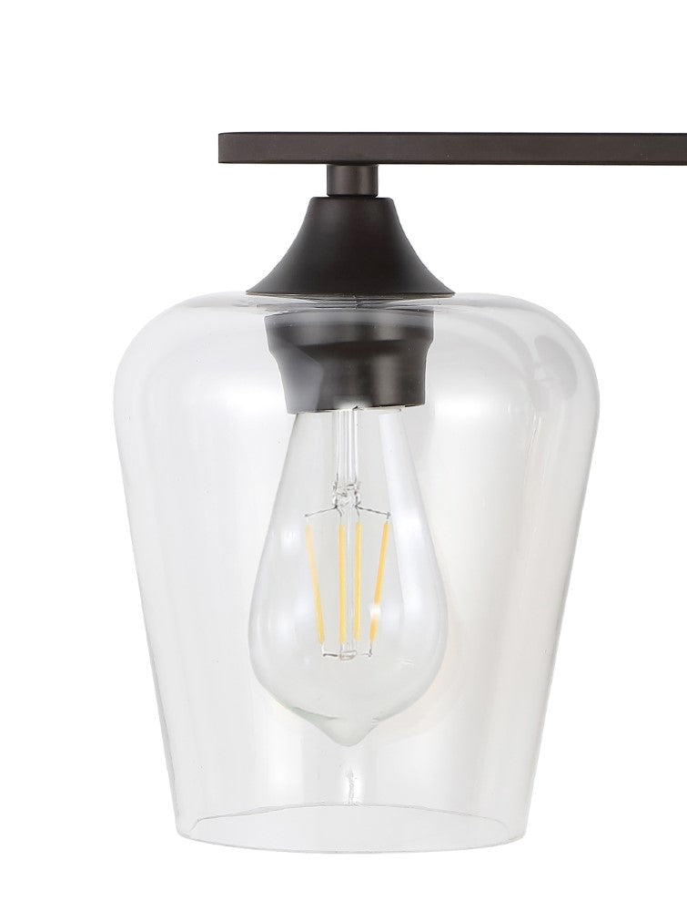 Jayne Iron/Glass Cottage Rustic LED Vanity Light