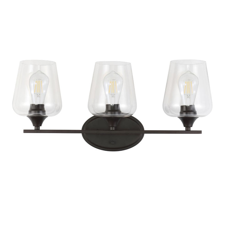 Jayne Iron/Glass Cottage Rustic LED Vanity Light