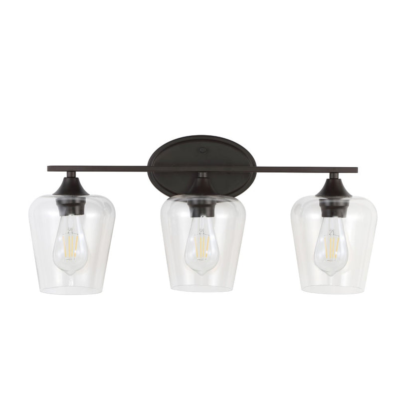 Jayne Iron/Glass Cottage Rustic LED Vanity Light