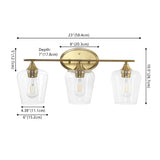 Jayne Iron/Glass Cottage Rustic LED Vanity Light