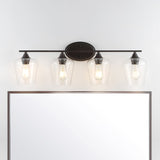 Jayne Iron/Glass Cottage Rustic LED Vanity Light