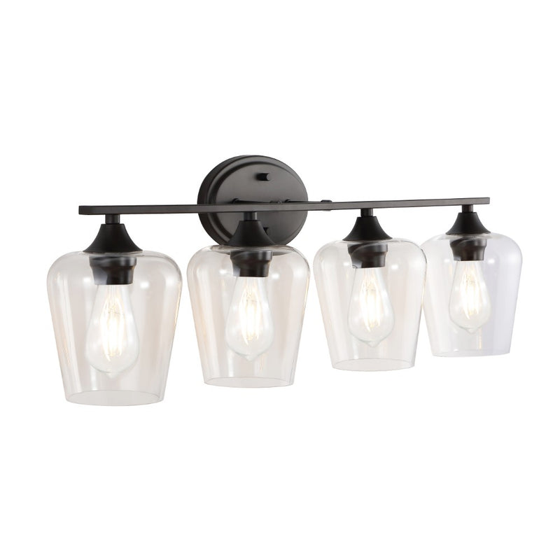 Jayne Iron/Glass Cottage Rustic LED Vanity Light