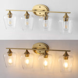 Jayne Iron/Glass Cottage Rustic LED Vanity Light